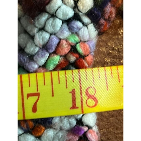 Ellison Blazer Jacket Knit Sweater Cardigan S Y2K 70s Cottage Cozy Boho Rainbow - Picture 5 of 8